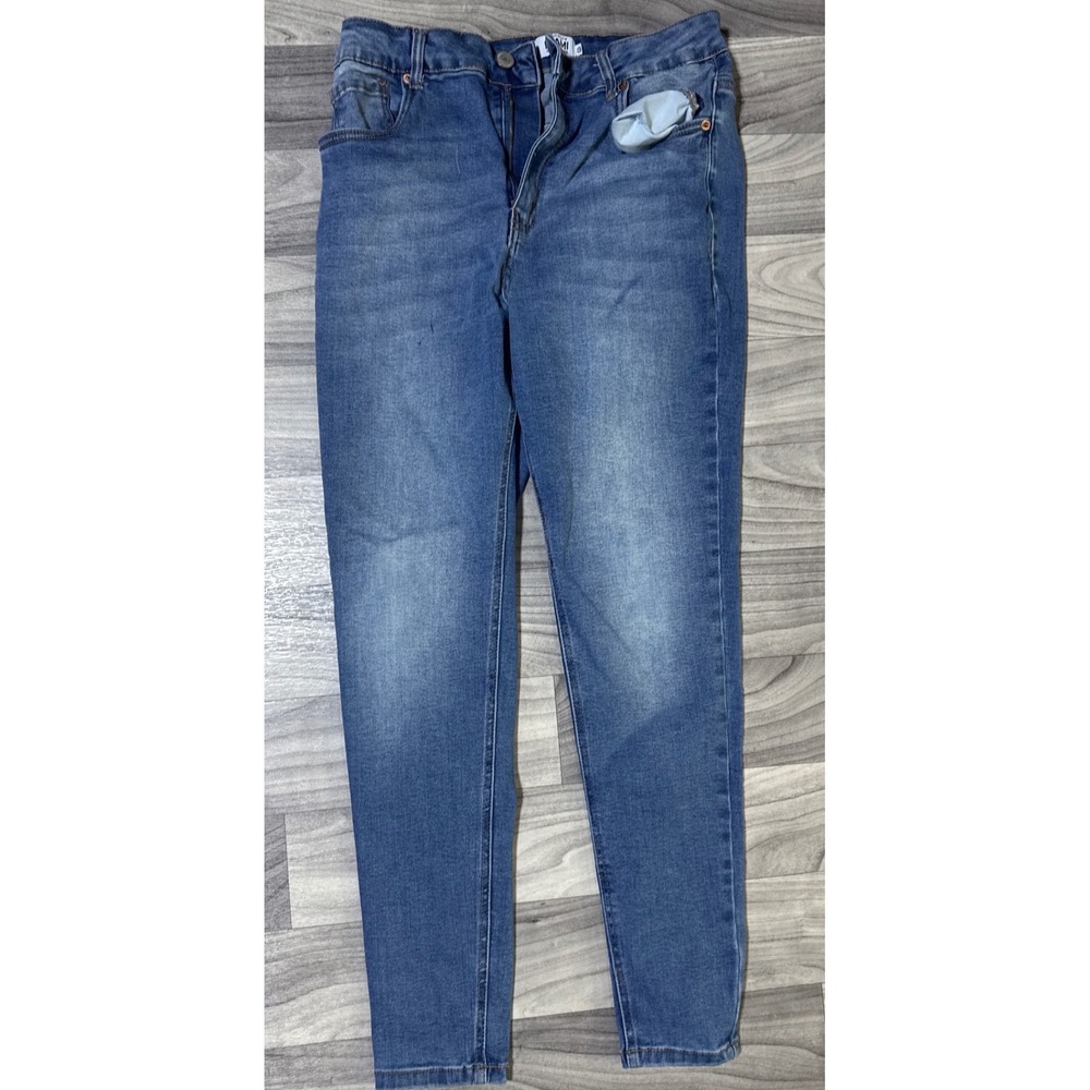 Refuge Denim Miami High Rise Stretch Skinny Jeans Medium Wash Blue Womens Size 9